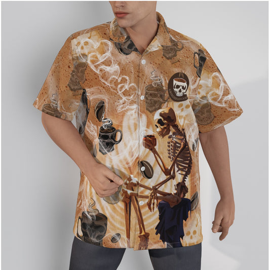 Grindhead Men's Hawaiian Shirt With Button Closure
