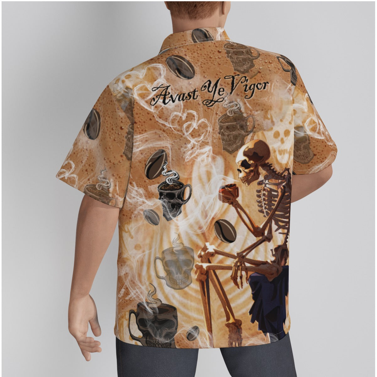 Grindhead Men's Hawaiian Shirt With Button Closure