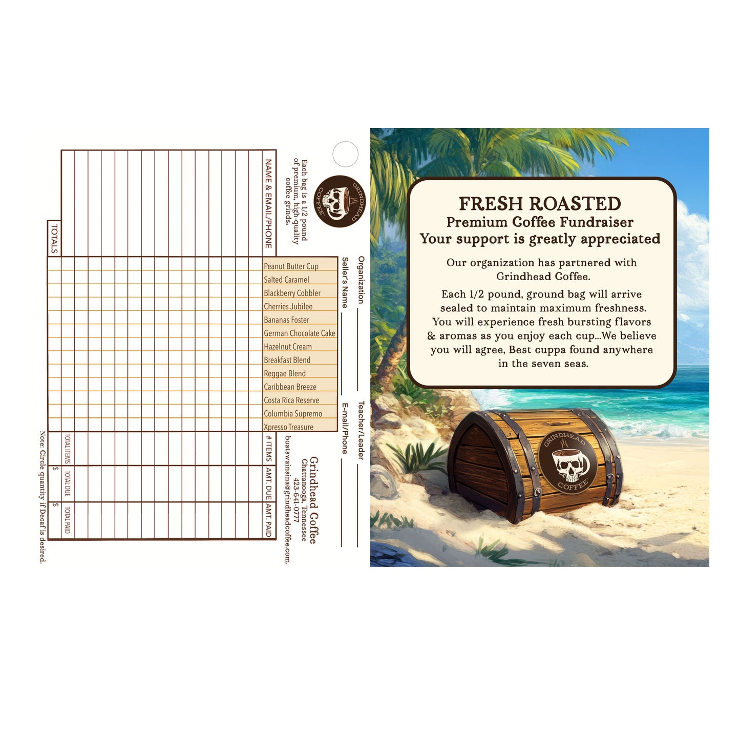 Fundraiser Forms - Grindhead Beans