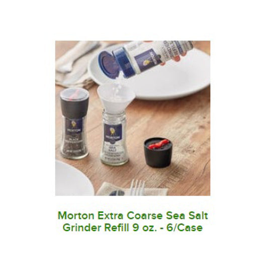 Morton Extra Coarse Sea Salt Grinder Refill 9 oz. 6/Case