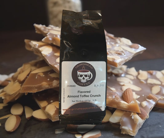 Almond Toffee Crunch Coffee - Nutty Flavor Coffee - Caramel, Butterscotch - Coffee Lover - Medium