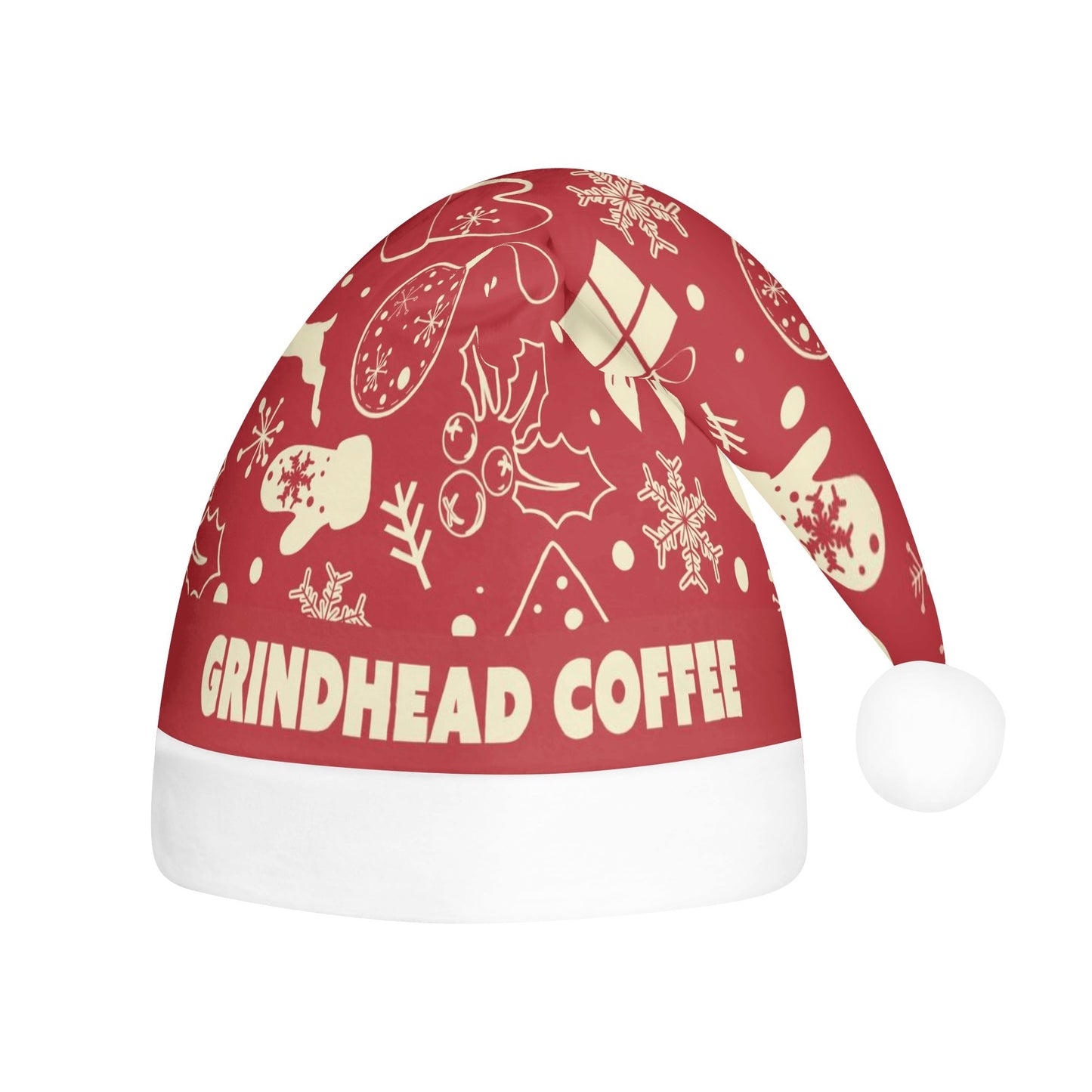 Grindhead Santa Hat - Red and Beige -  Free Shipping!