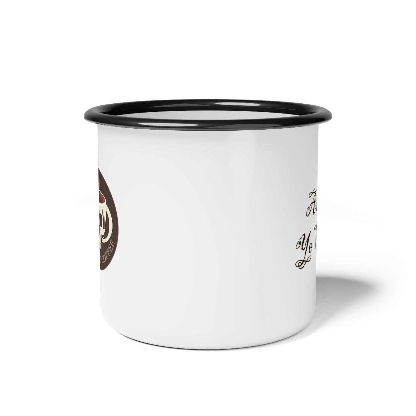 Enamel Camp Cup - Grindhead Logo - Free Shipping - Double Sided - 12oz