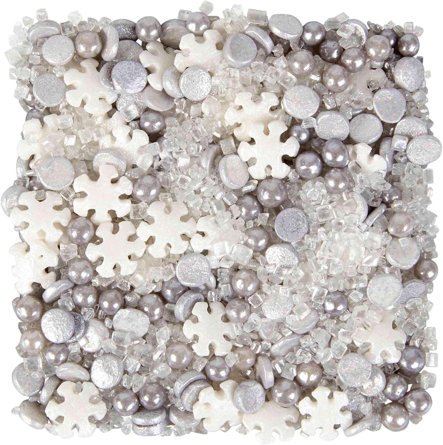 Silver Snowflake Sprinkles, 4.8oz