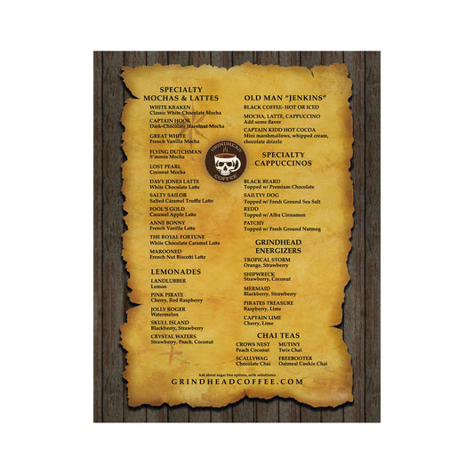 Menu Flyers 100 ct
